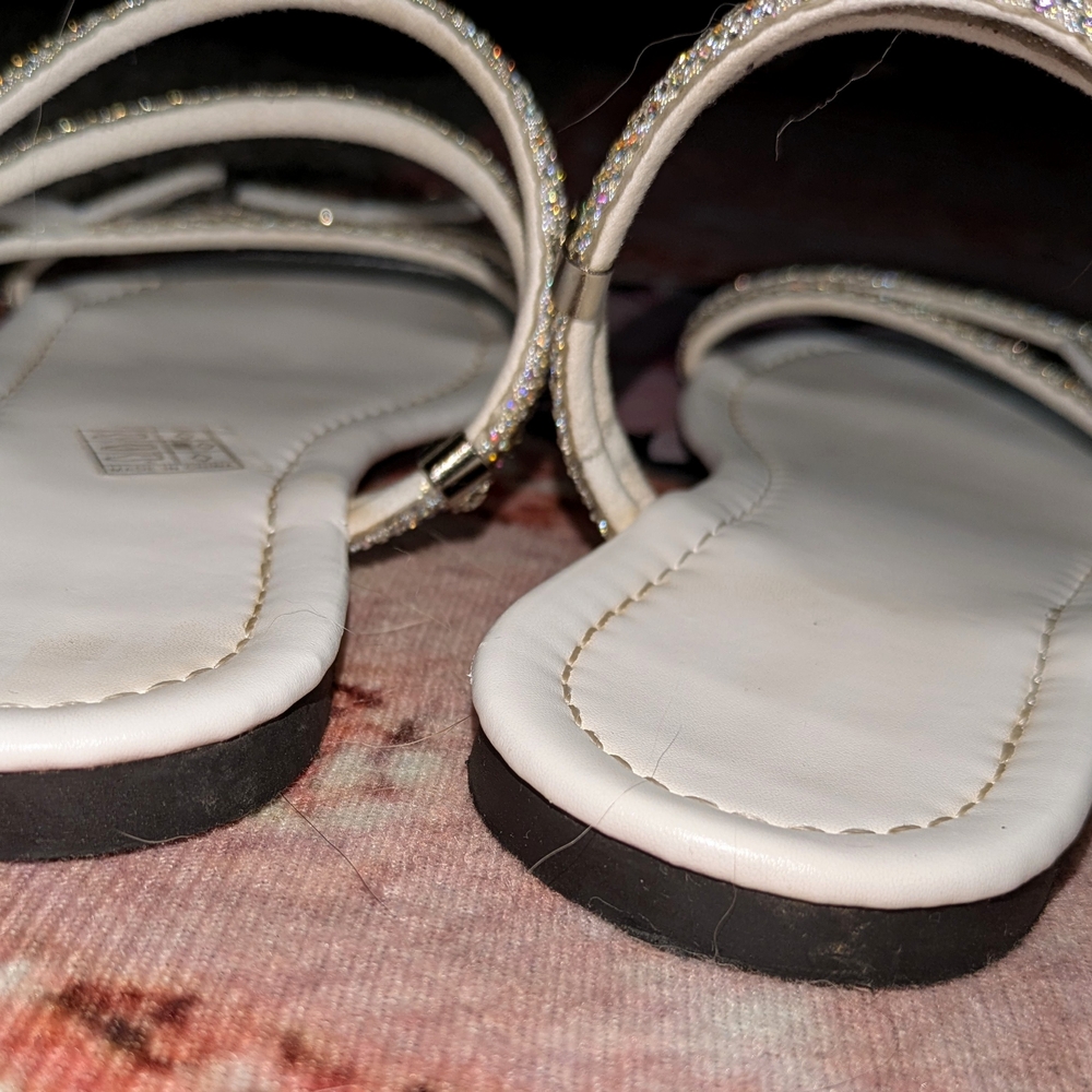 Women's Silver Rhinestone Sandals - Picture 4 of 7